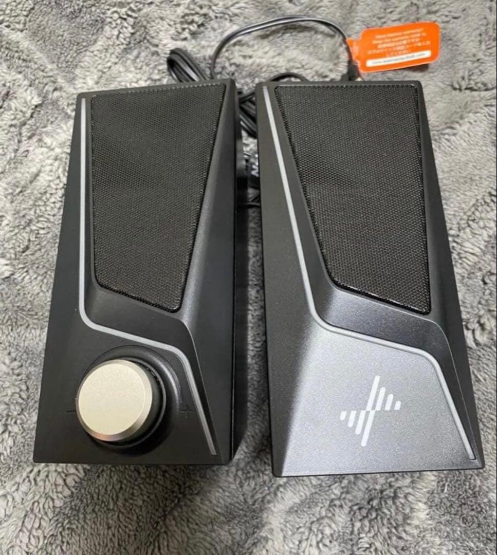 Nylavee PC ゲーミングスピーカー オーディオ スピーカー 黒 ブラック