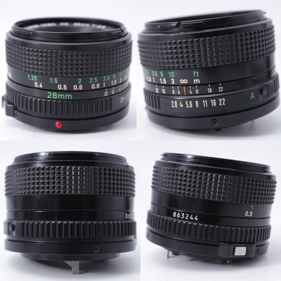 フィルムカメラ CANON LENS NEW FD 28mm F2.8 / 50mm F1.4