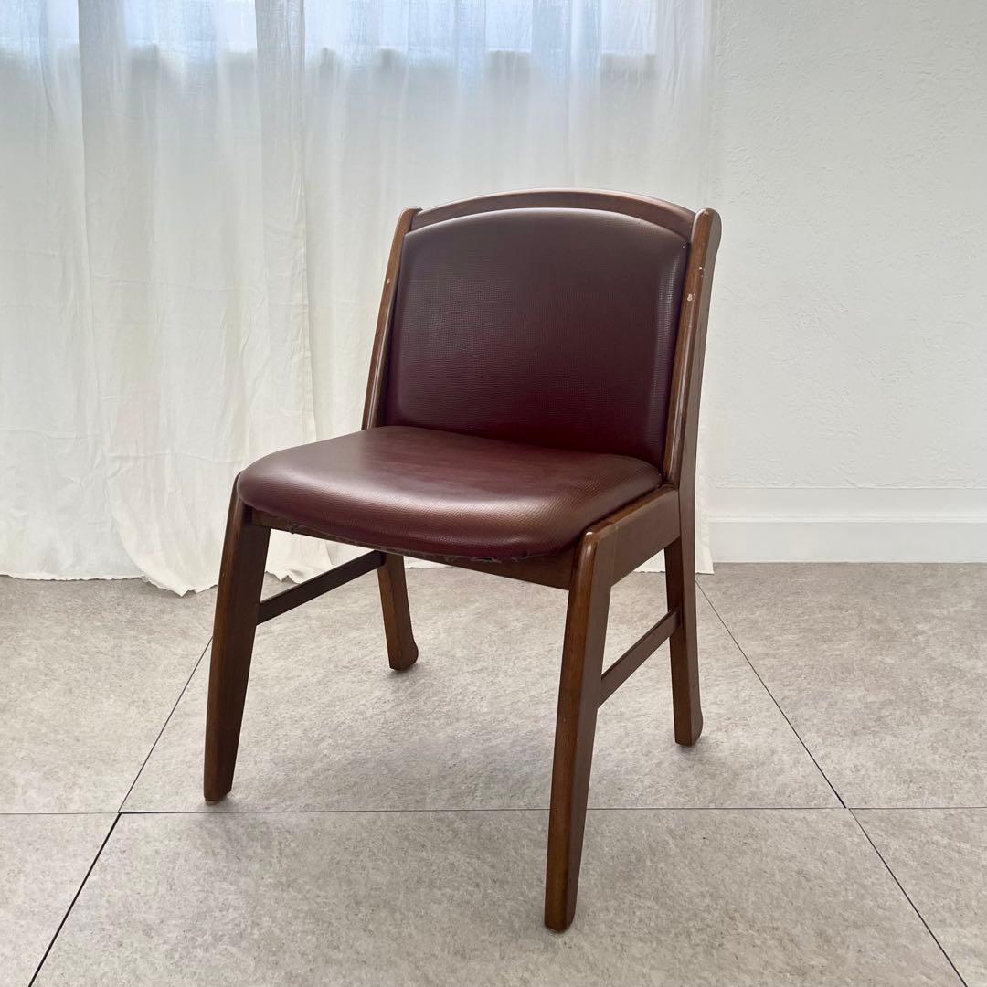 【値下げ交渉歓迎】ヴィンテージレザーチェア ブラウン