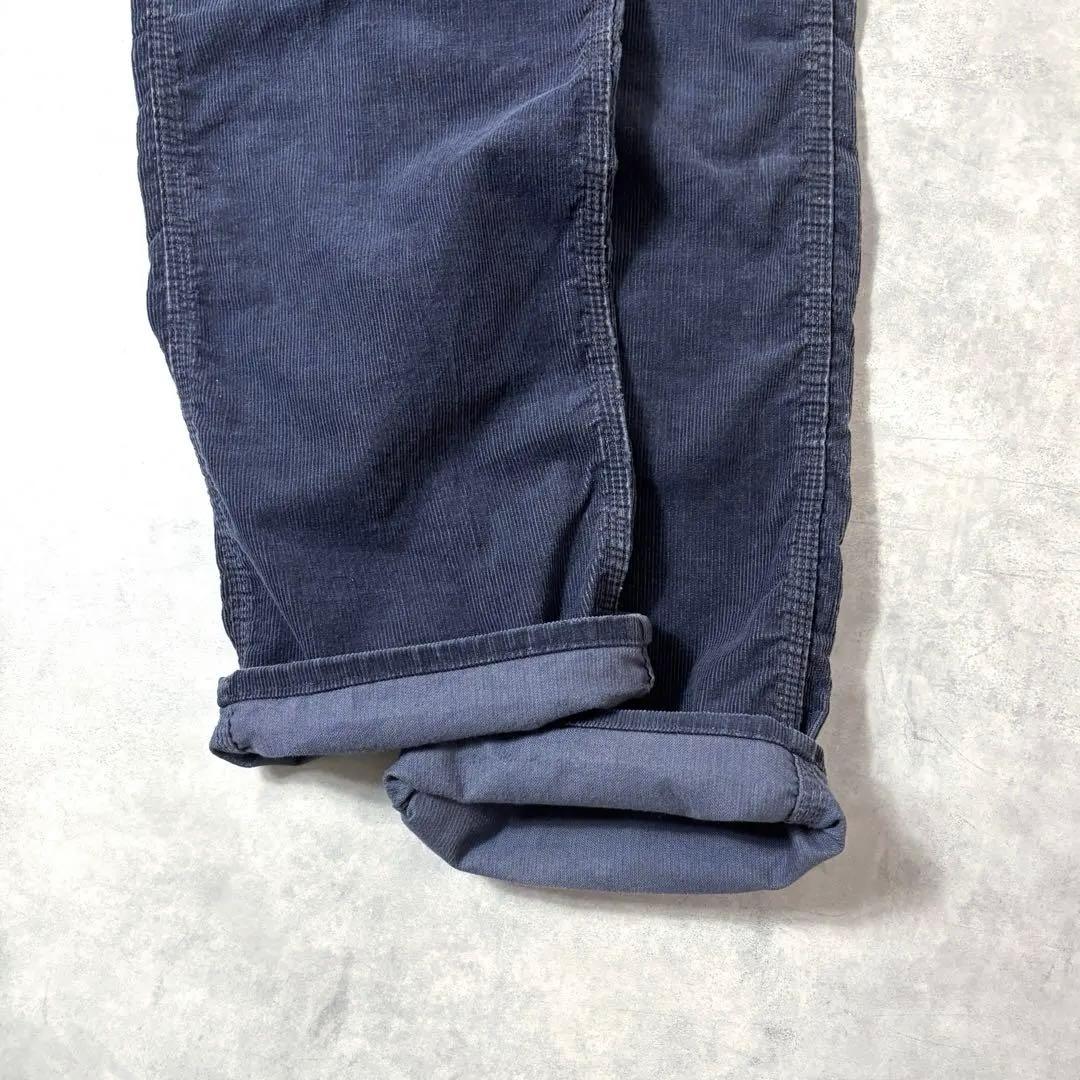 【美品】 USA製 70s Lee オーバーオール コーデュロイ ネイビー
