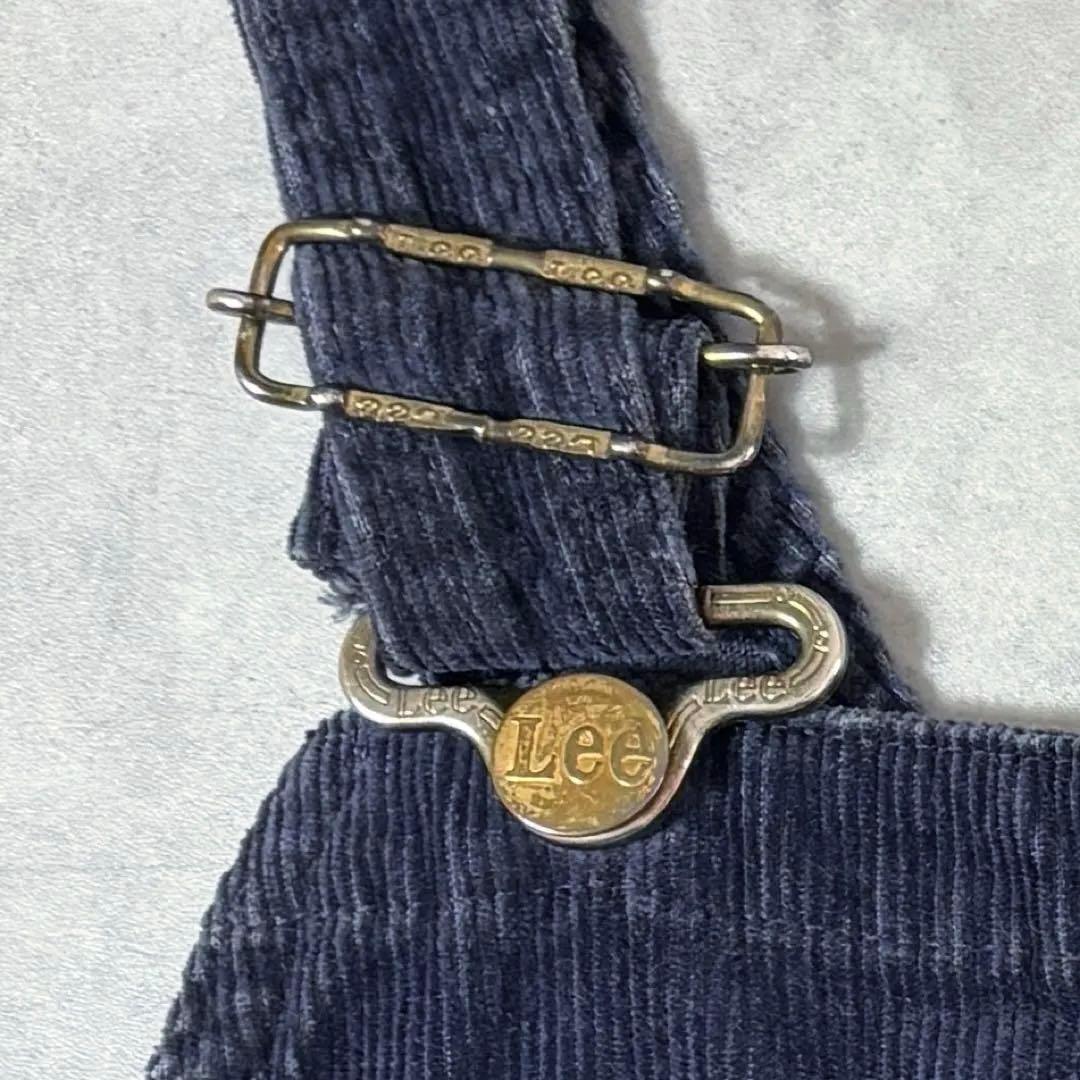 【美品】 USA製 70s Lee オーバーオール コーデュロイ ネイビー