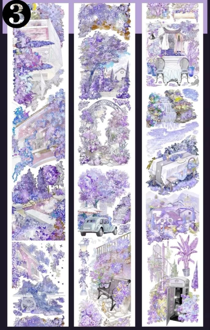 【H】海外　10m巻　貝殻光マスキングテープ　人物系/装飾系/背景系