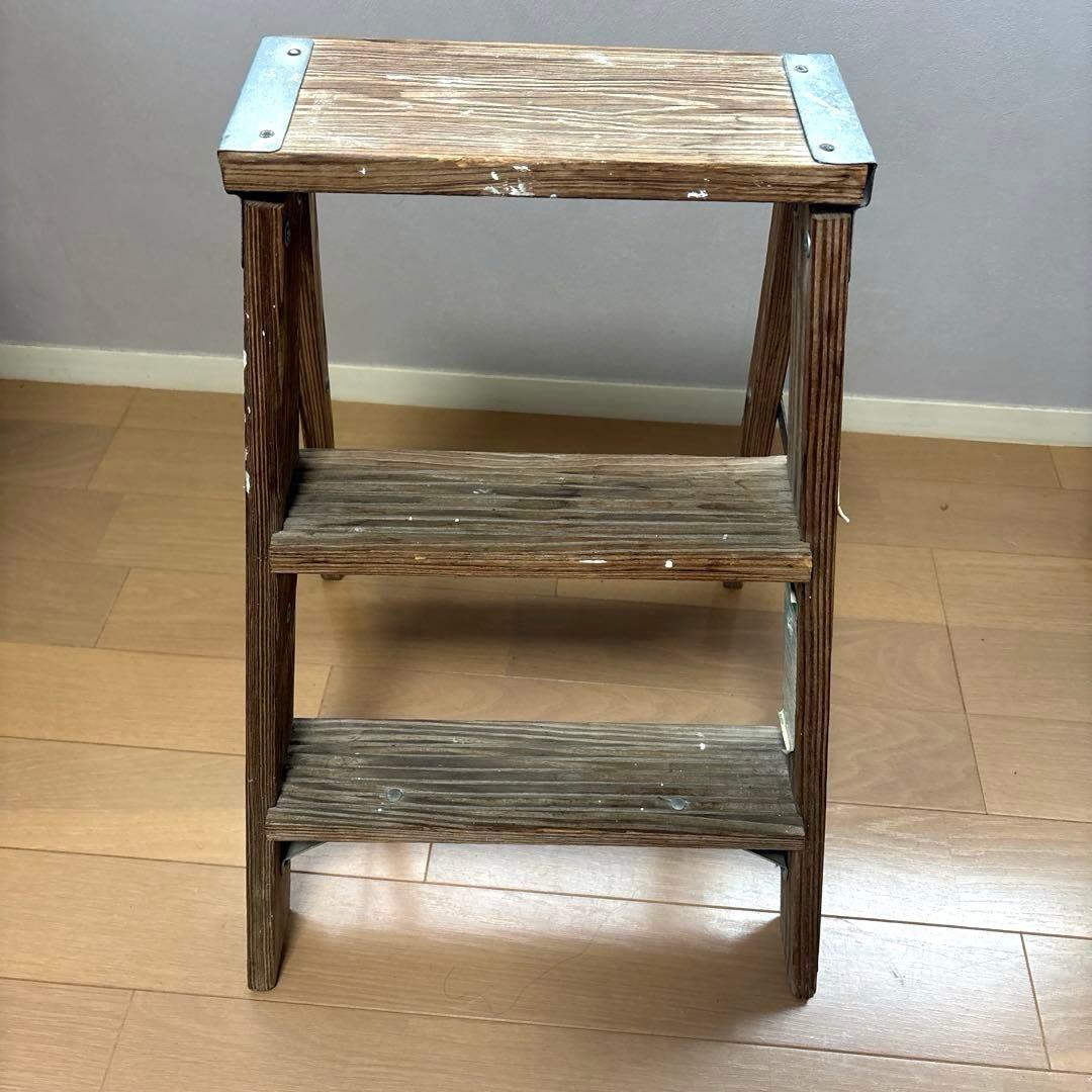 KELLER ヴィンテージウッドラダー　木製3段脚立　　USA製　12/15まで