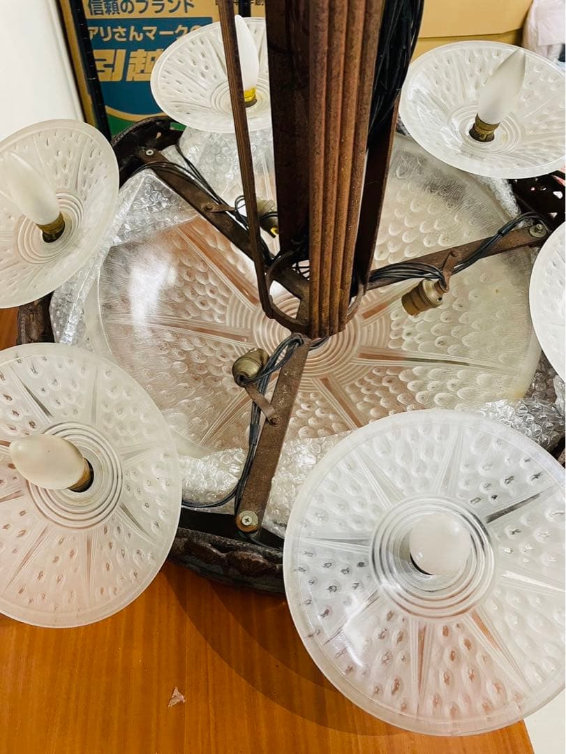 【関西の方限定！】　シャンデリア　照明　アンティーク　昭和レトロ