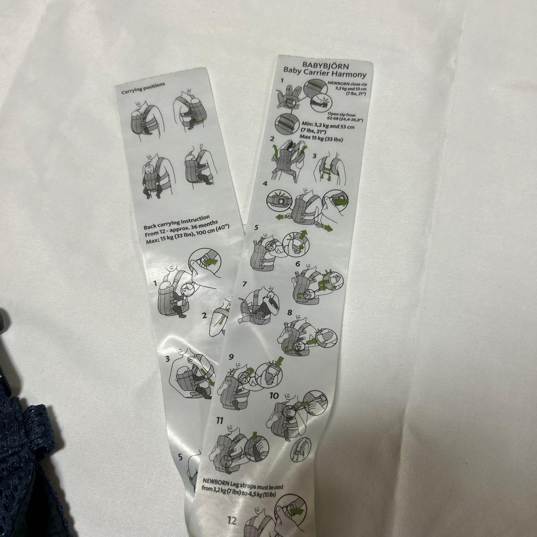 ベビービョルン HARMONY ネイビーブルー箱付き抱っこ紐　エアーメッシュ