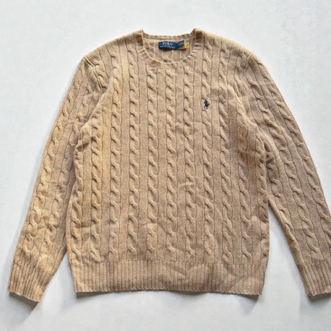 2024年製　ラルフローレン ケーブルニット ウール×カシミヤ ユニセックス可