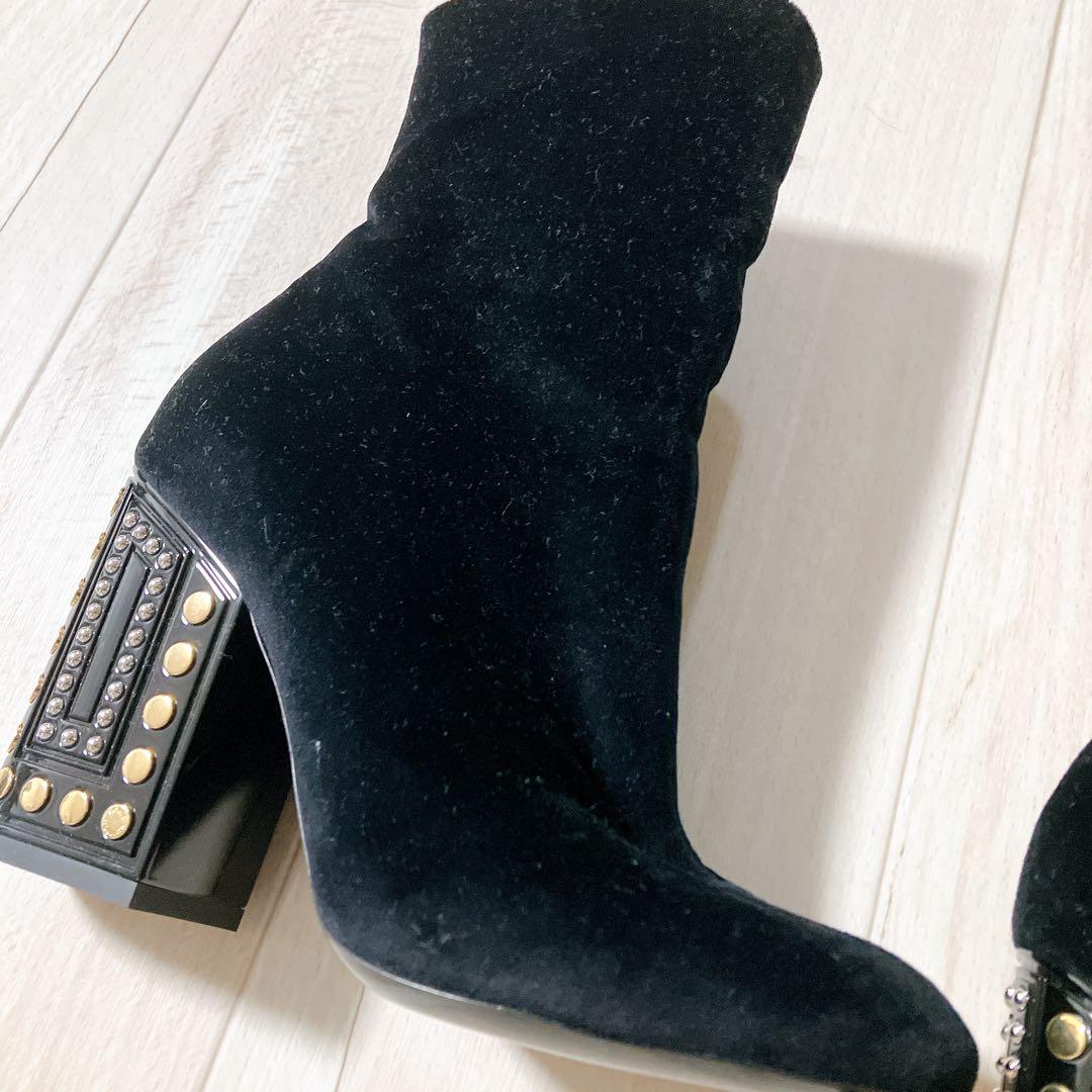 ルイヴィトン アンクルブーツ　ブラック　スタッズ 36.5 黒　極美品