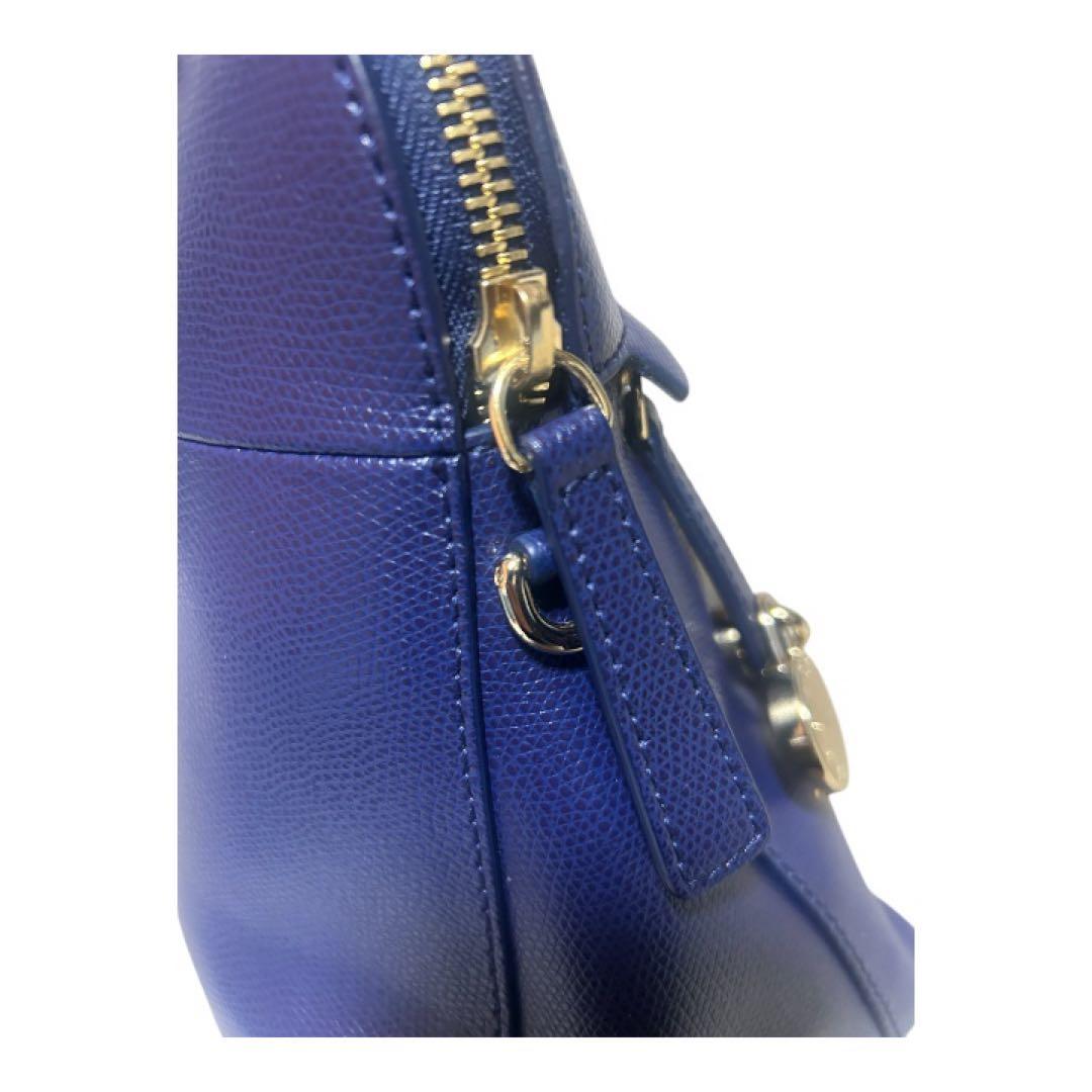 【極美品】 FURLA フルラ　パイパー　2wayバッグ ブルーレザー
