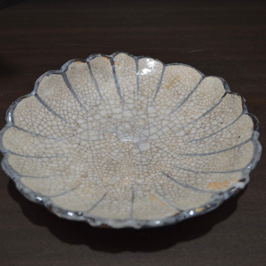 絵瀬戸　菊花型皿