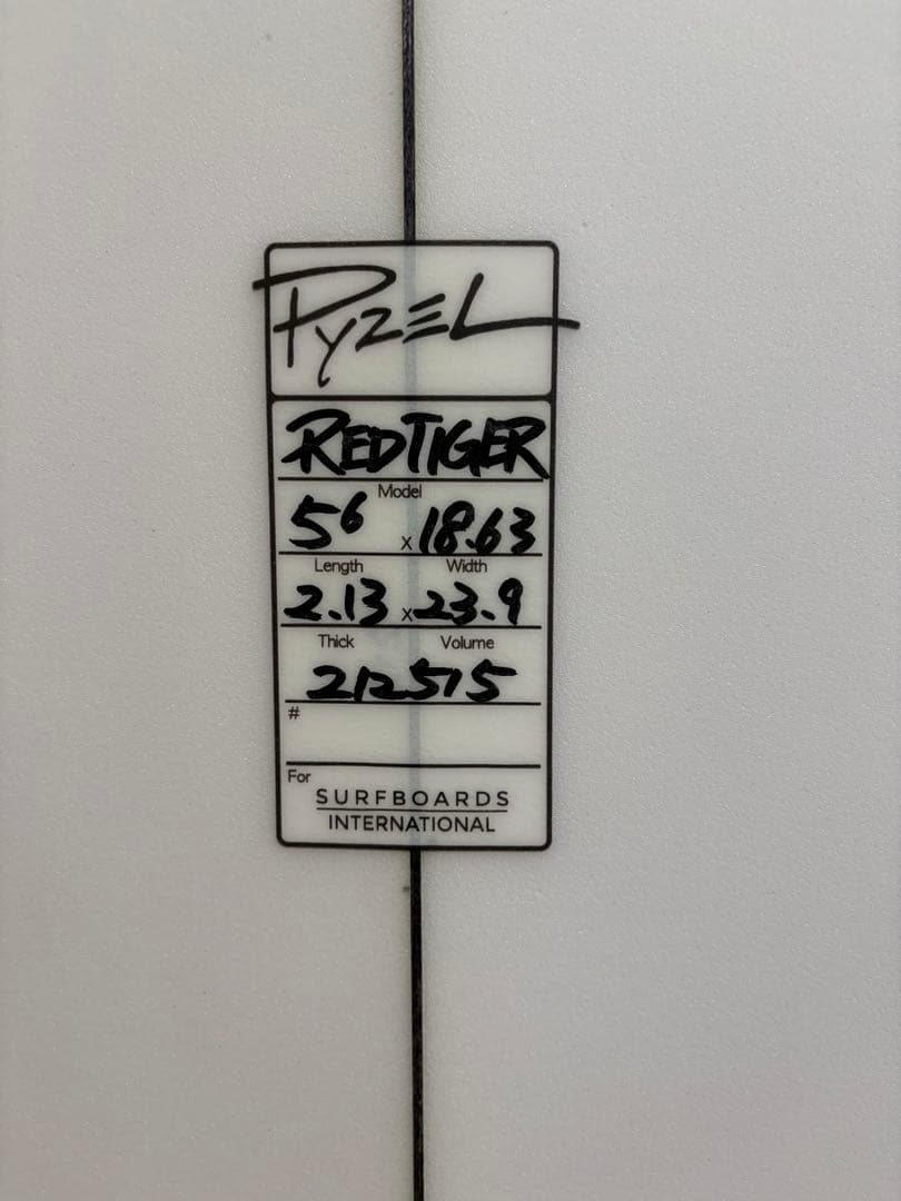 PYZEL RED TIGER 5'6\" ショートボード　パイゼル