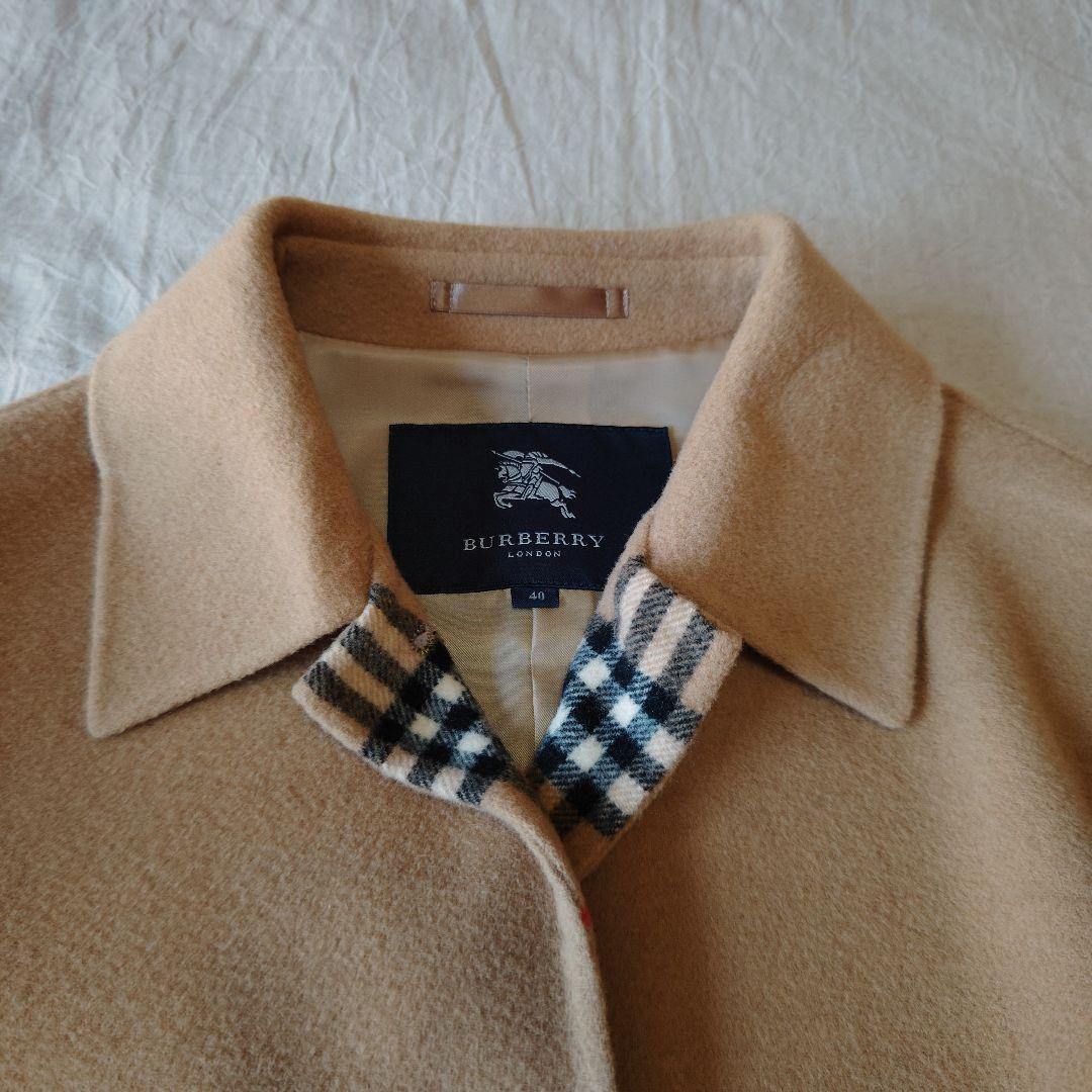 BURBERRY LONDON ウールカシミアコート ノバチェック サイズ40