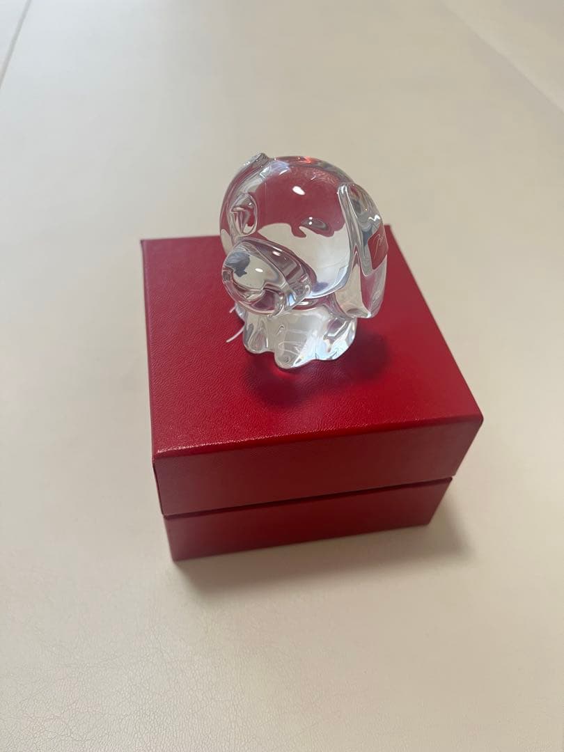 【アキラ様予約】Baccarat クリスタル お茶犬 専用ボックス付き 伊藤園