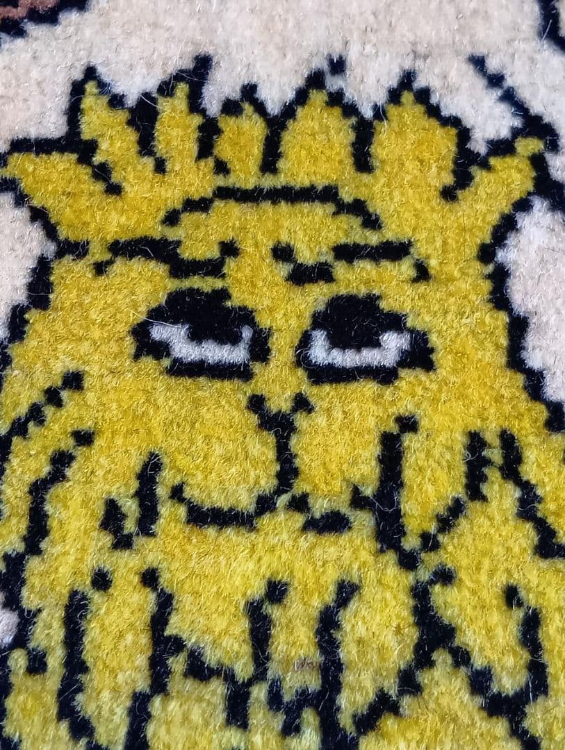 ペルシャ絨毯　ヤラメ絨毯　座布団　手織り　イラン　座布団ヤラメ(17)