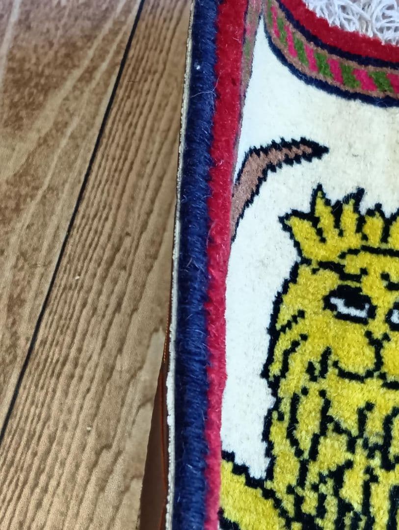 ペルシャ絨毯　ヤラメ絨毯　座布団　手織り　イラン　座布団ヤラメ(17)