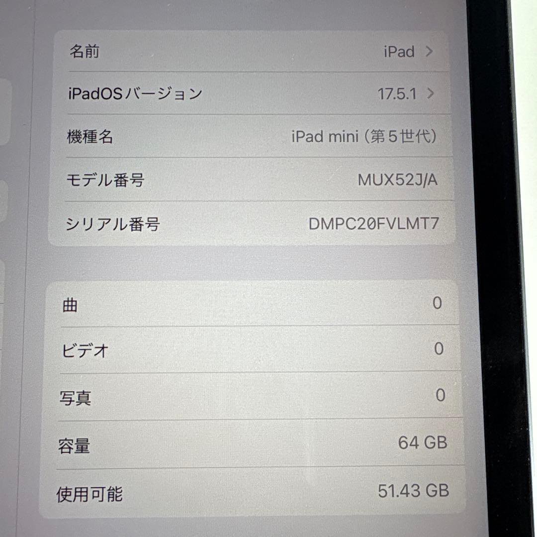 【美品】iPad mini5 Wi-Fi+Cellular モデル64GB(5)