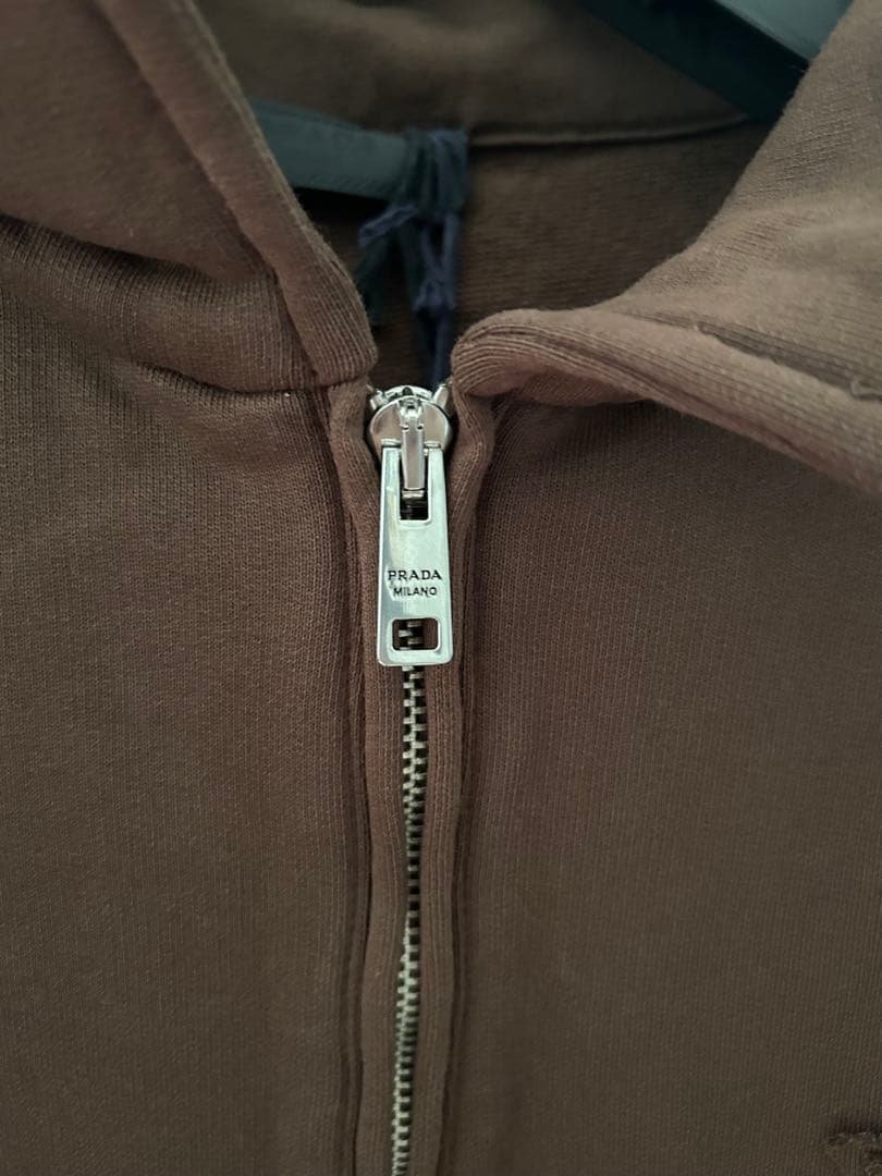 PRADA 25aw コットンフリースのポロシャツ