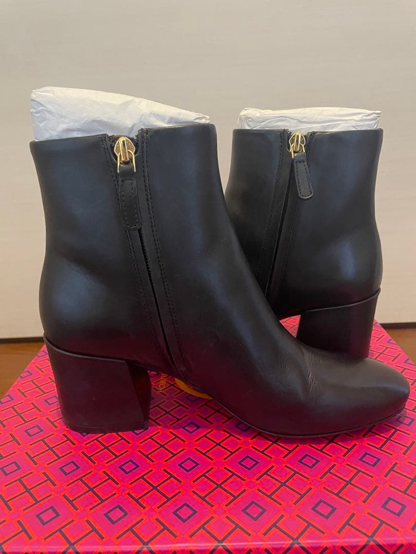 【専用】Tory Burch ブラック　レザー　ショート　ブーツ US5.5