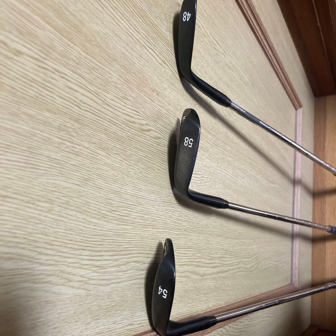 中古ゴルフクラブ　鬼スピンウェッジ　48 58 54セット　ブラックエディション