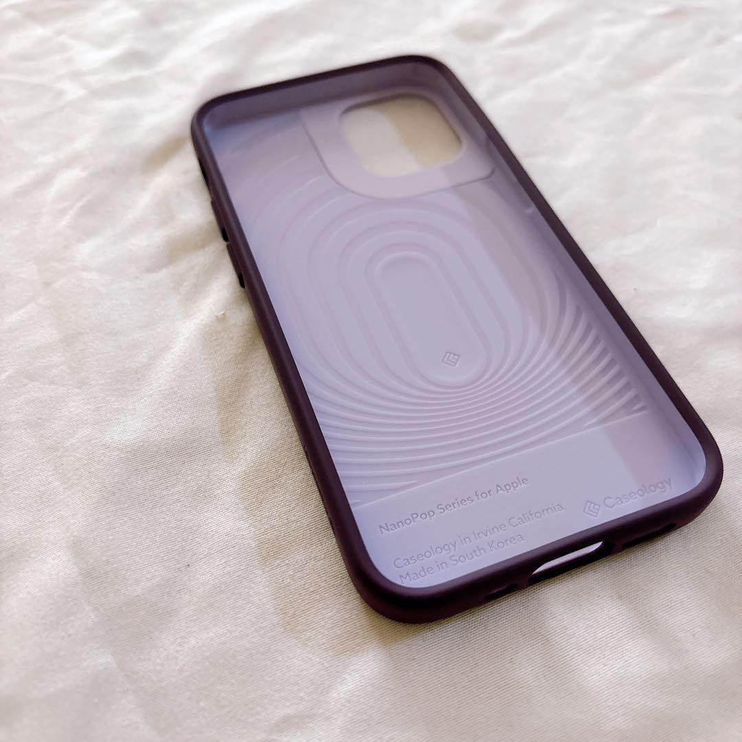 ☆iPhone 12 mini ケース 紫色 シリコン サラサラ アイフォン