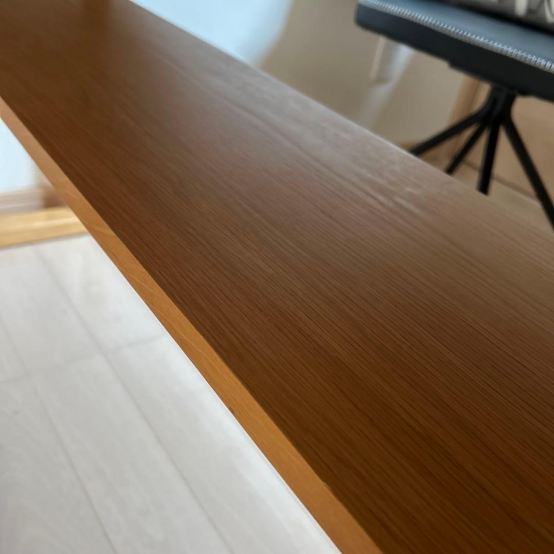 ナチュラルウッド ダイニングテーブル　収納棚付き