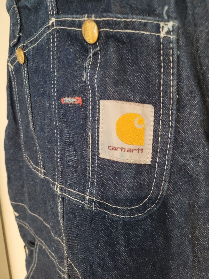 ⭐お値下げしました⭐ Carhartt デニムオーバーオール 古着 アメカジ