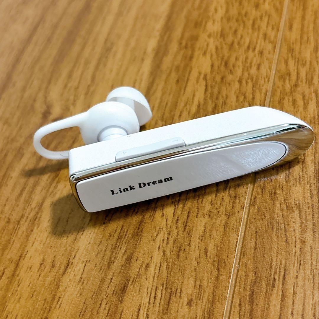 ヘッドセット　Bluetooth ワイヤレス　ハンズフリー通話　ホワイト　片耳
