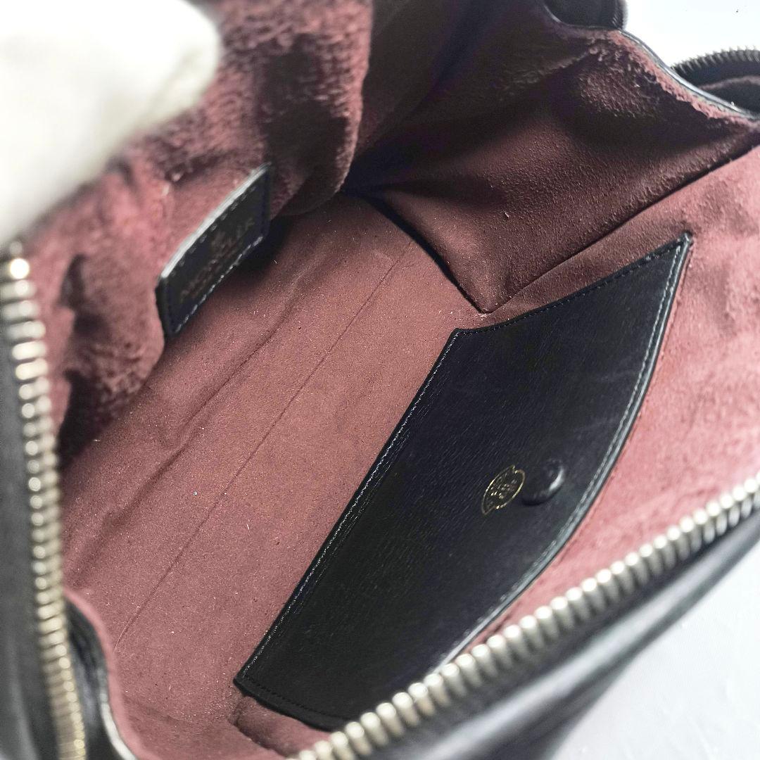 希少 モンクレール ウィロウ ショルダーバッグ ブラック ボア MONCLER