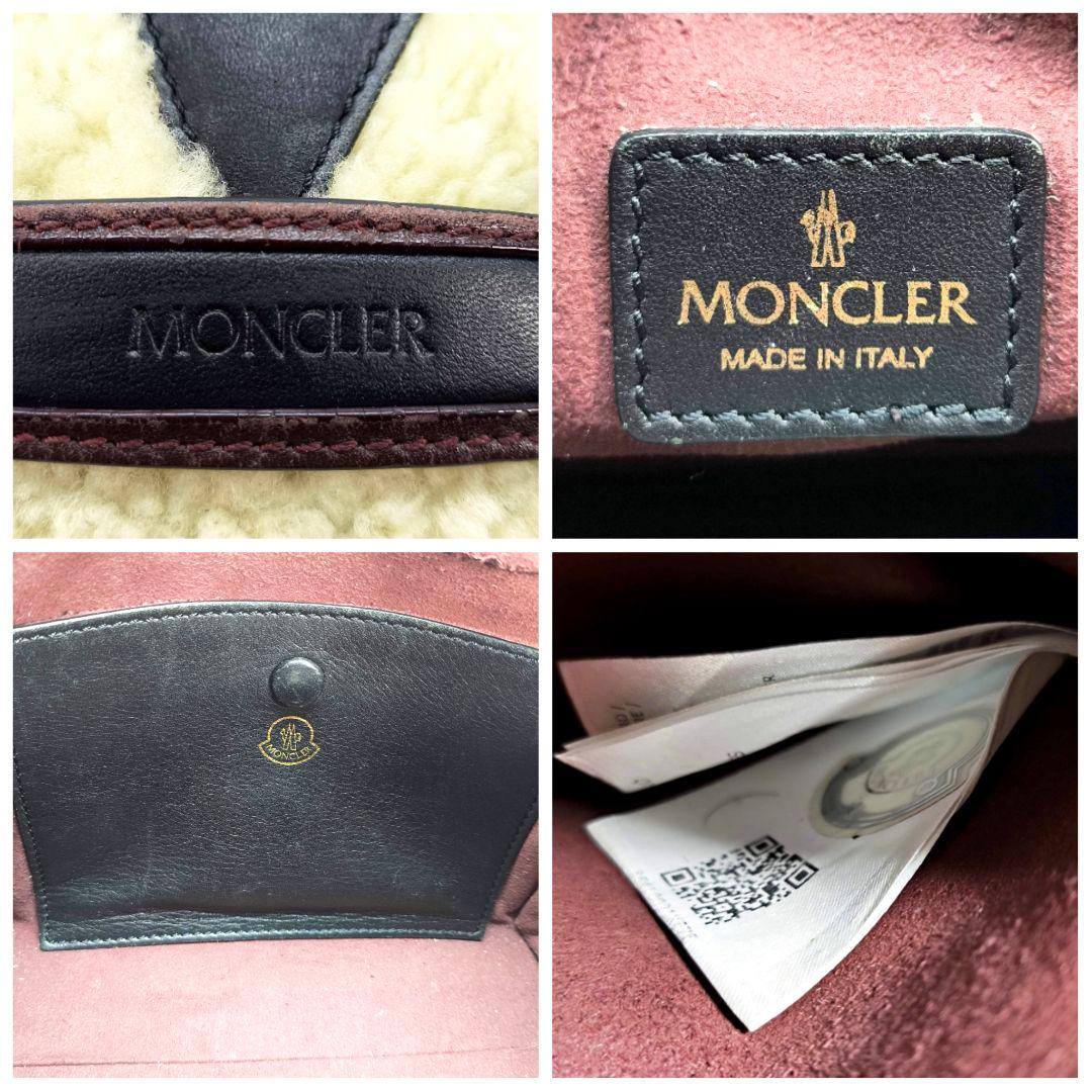 希少 モンクレール ウィロウ ショルダーバッグ ブラック ボア MONCLER