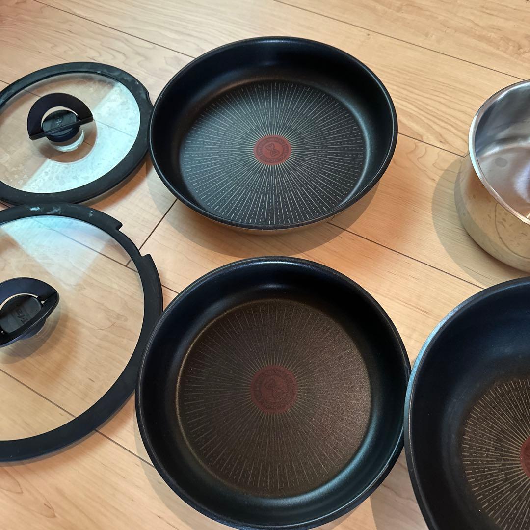 ティファール フライパンセット IH ガス火対応　ステンレス