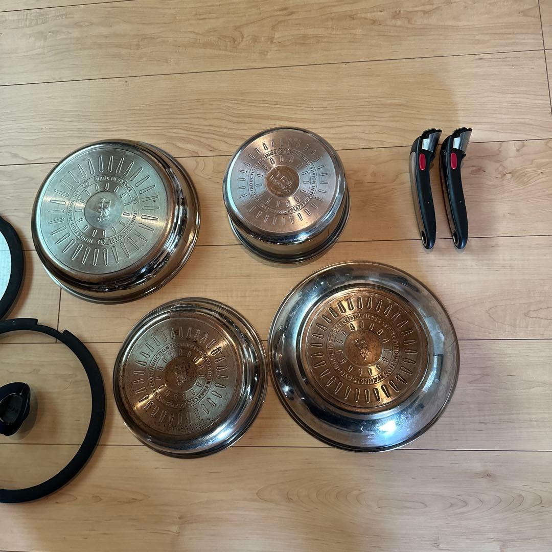 ティファール フライパンセット IH ガス火対応　ステンレス