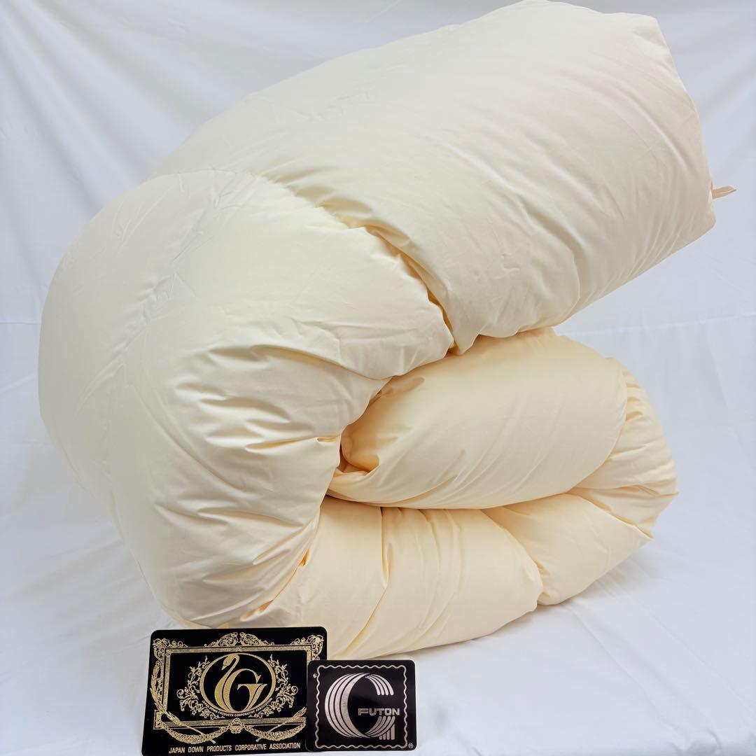 羽毛布団 セミダブル ポーランドホワイトマザーグース プレミアムゴールド キナリ