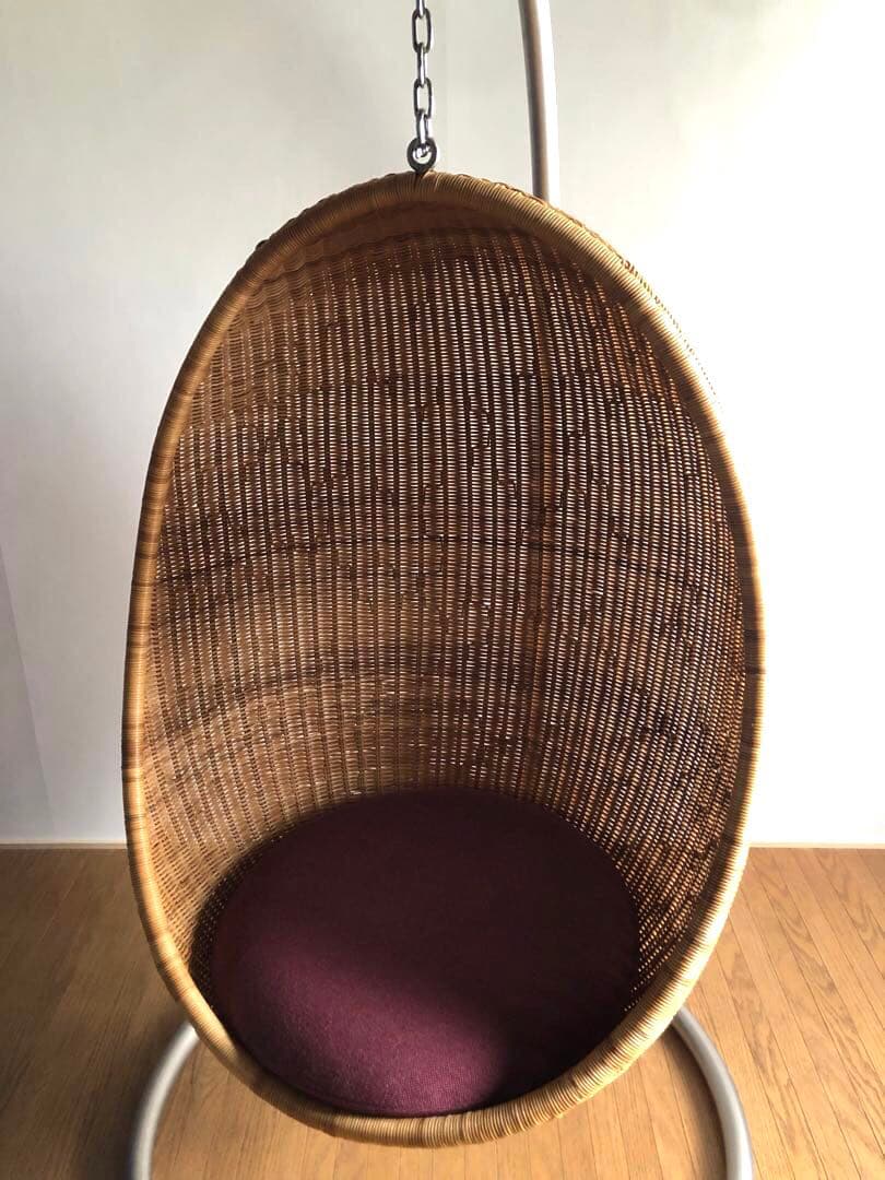 名作 ヤマカワラタン製 ナナディッツェル ハンギングエッグチェア 北欧 デザイン