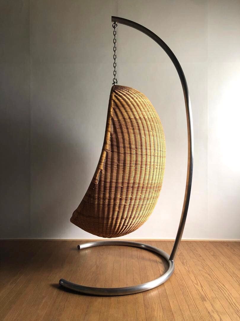 名作 ヤマカワラタン製 ナナディッツェル ハンギングエッグチェア 北欧 デザイン