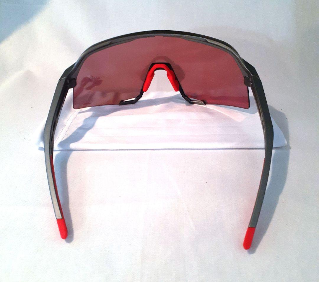 100% S3 ガンメタル レッド ワンハンドレッド サングラス