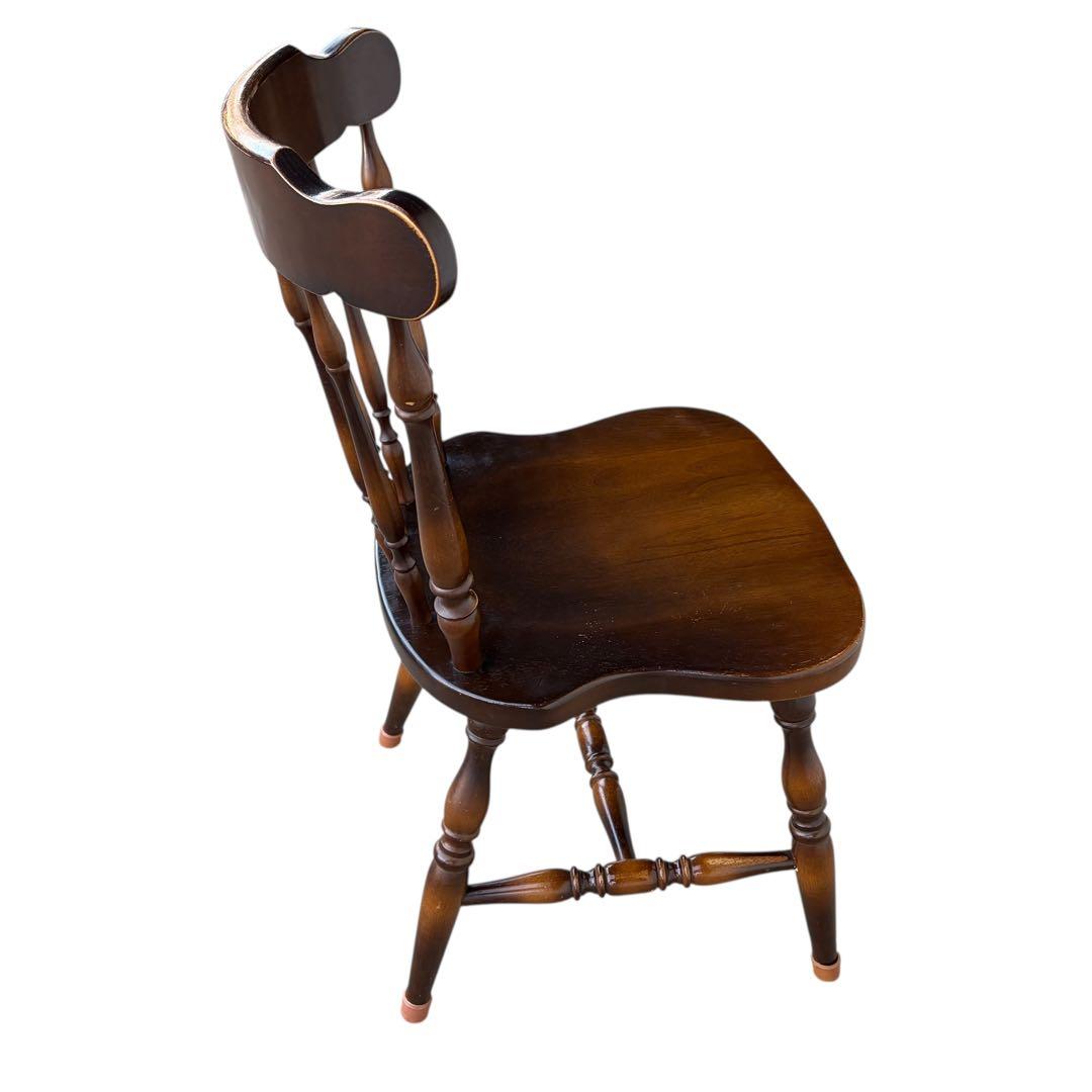 【美品】飛騨産業　ダイニングチェア ダークブラウン　アンティーク