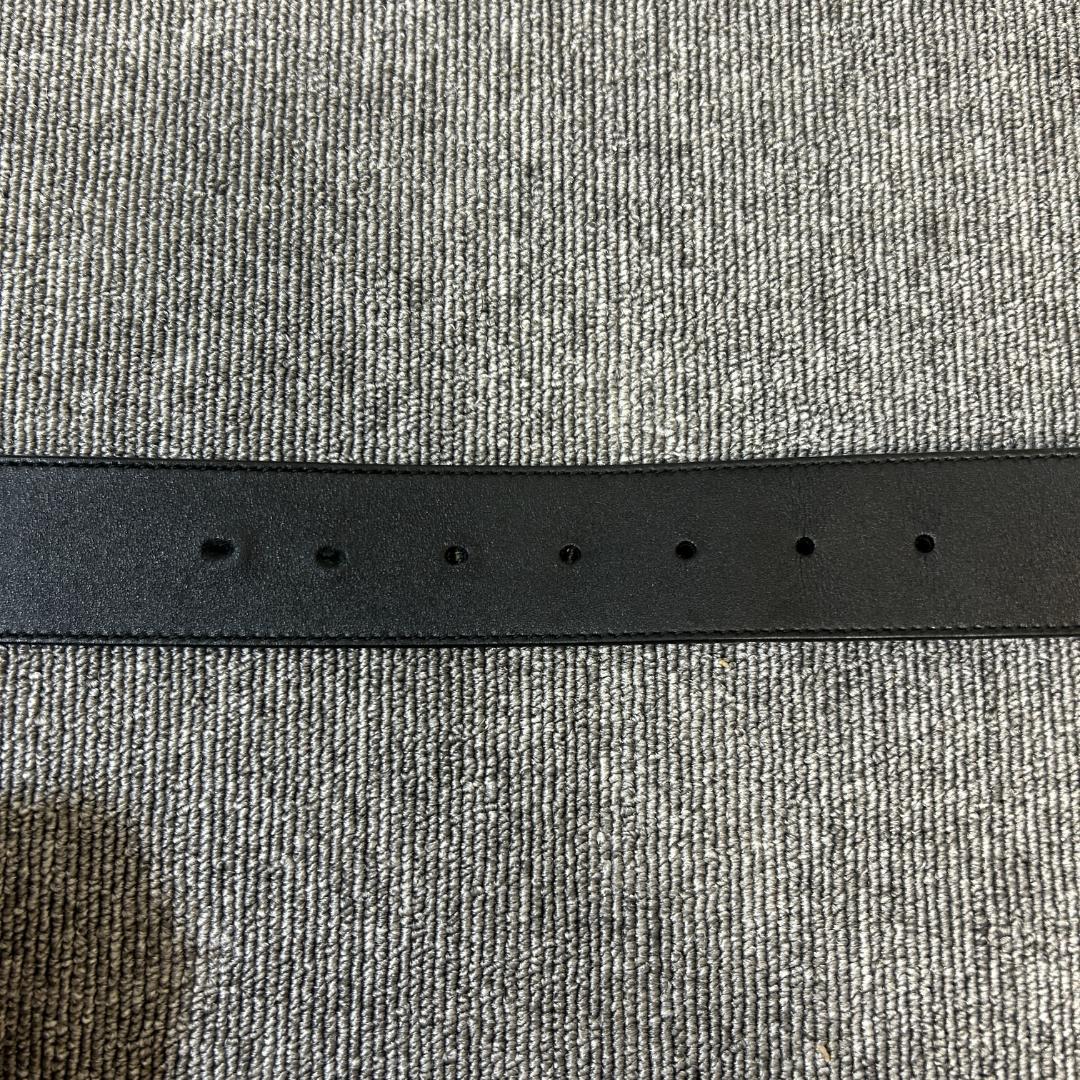 グッチ　GUCCI GGロゴ ゴールドバックル ブラックレザーベルト