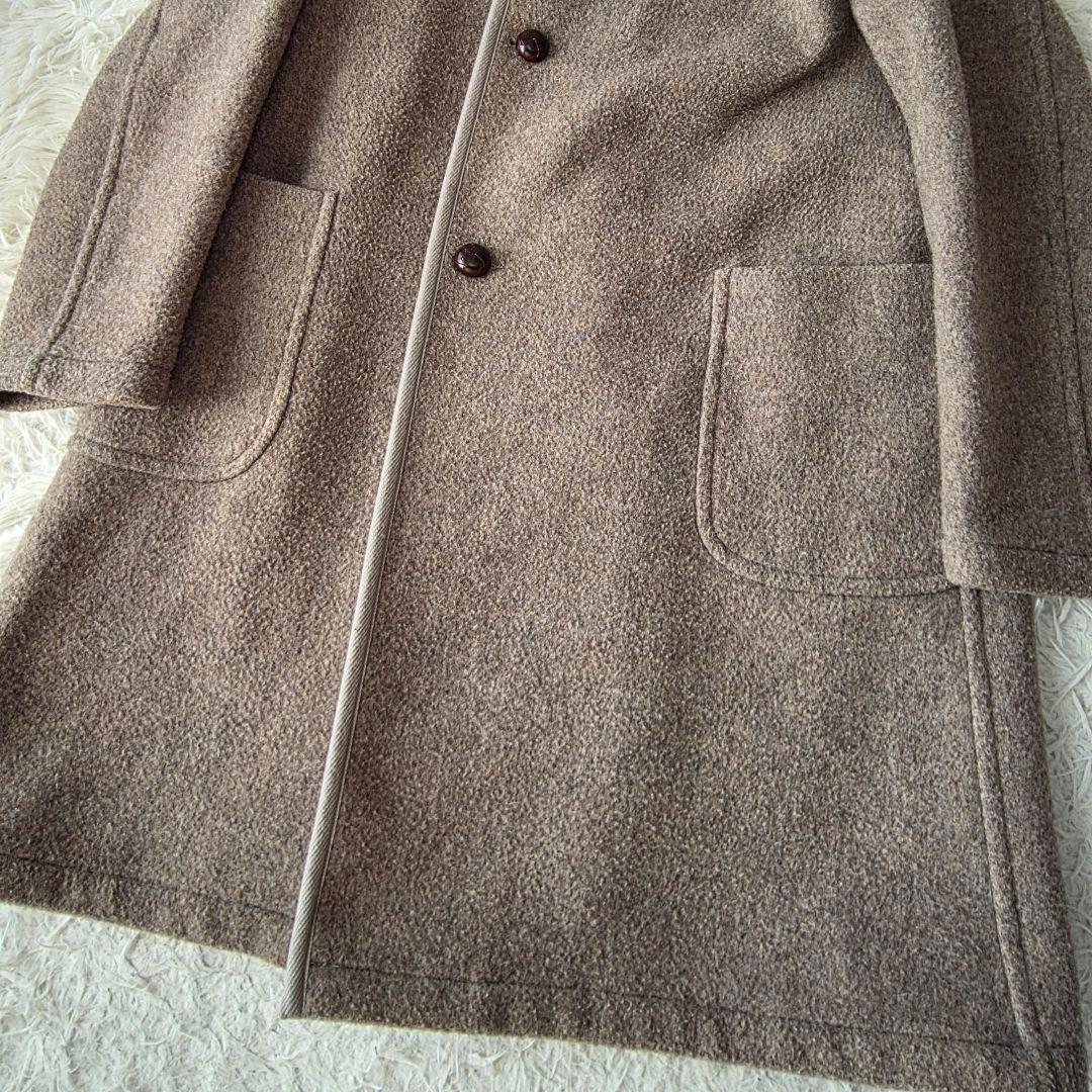 【美品/36】ダントン ウールモッサ ロング フードコート 胡桃ボタン