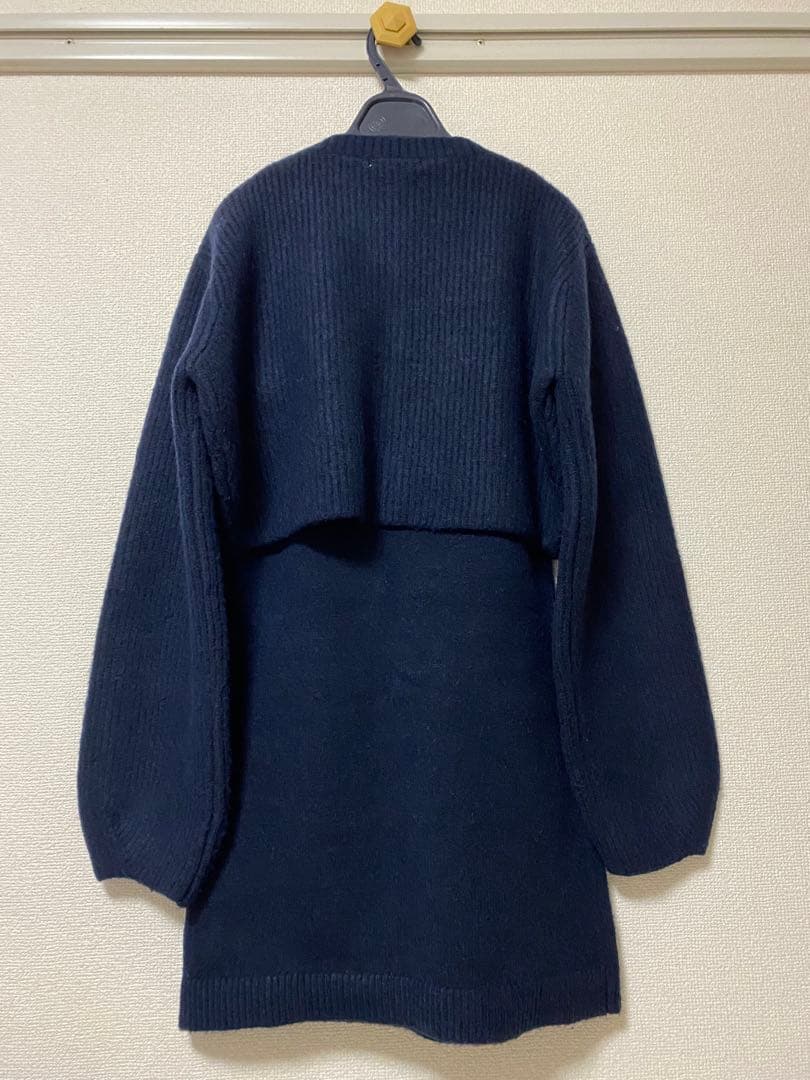 【25AW】 ロゴボタンニットセットワンピース