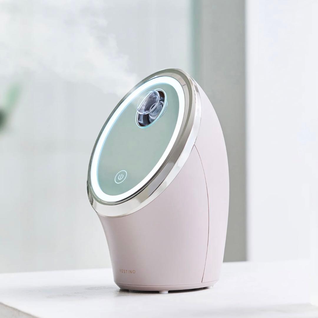 【新品・未開封】フェスティノ フェイシャルクリーニングナノスチーマー　ホワイト