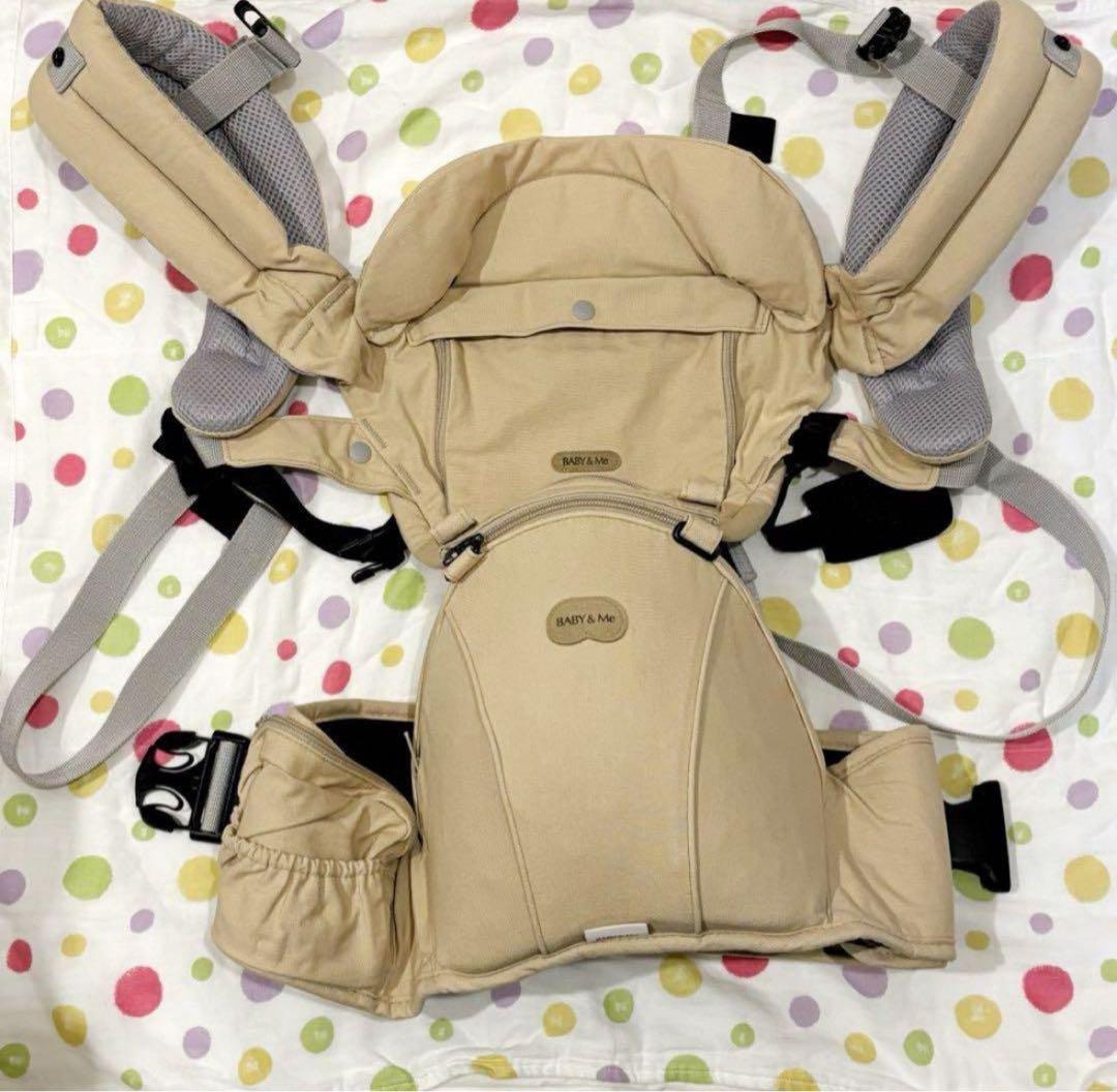 極美品✨希少✨ベビーアンドミーヒップシート ベージュ 新生児抱っこ紐 快適涼しい
