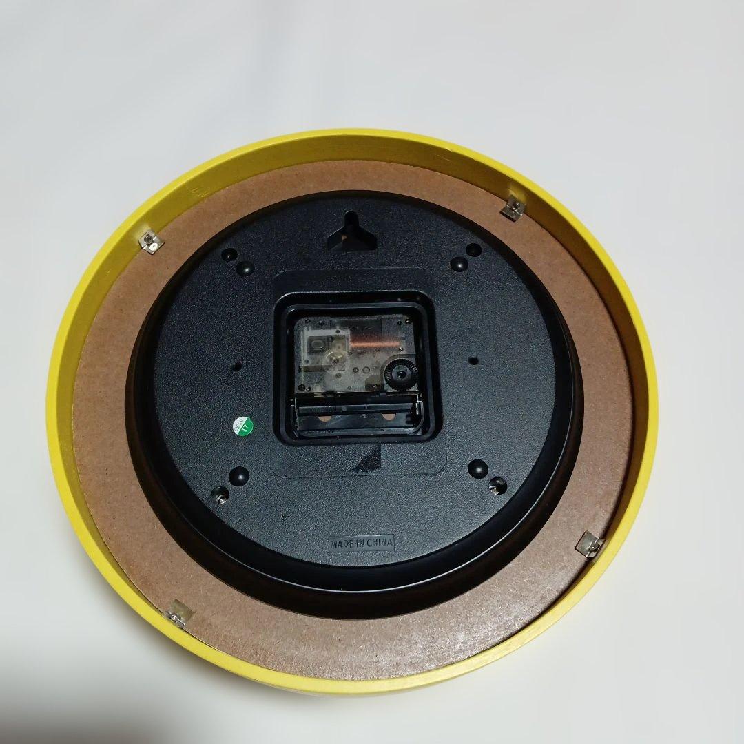 1 coconoko 木製イエローフレーム キリンデザイン掛時計　電池式