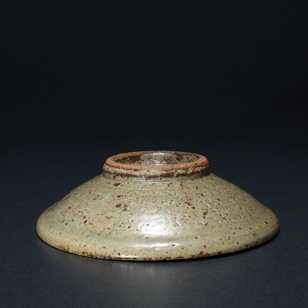 浜田庄司　象嵌小皿　まんじゅう皿　人間国宝　民藝　R1488w3K2