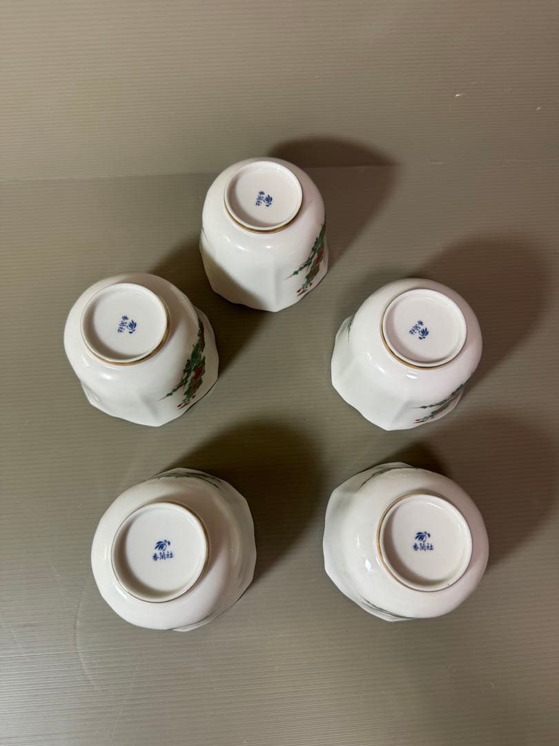 2728 香蘭社　菊　輪花　小鉢　5客　未使用