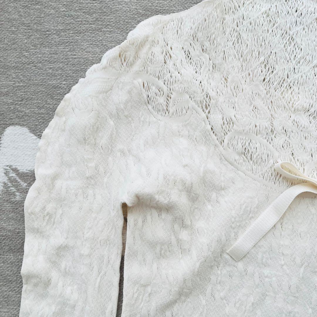 Chacott チャコット ノーソーイング ハイネック　ニットトップ リボン