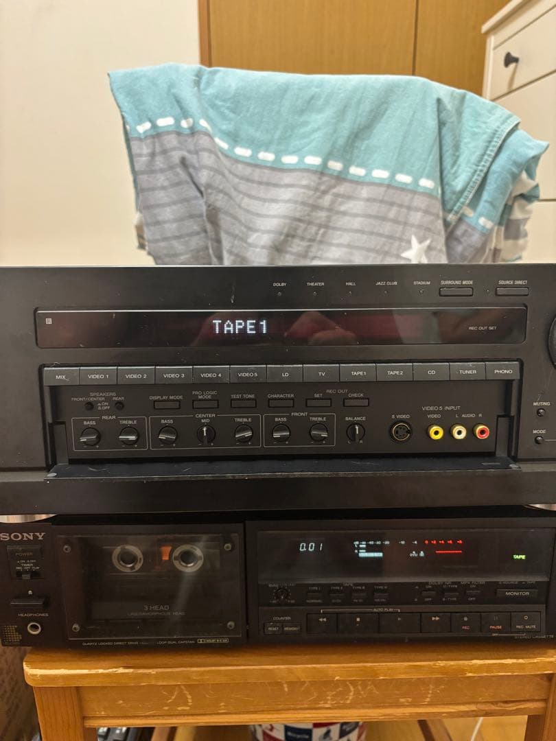 リリSONY TC-K555es2とTA-AV670アンプセット