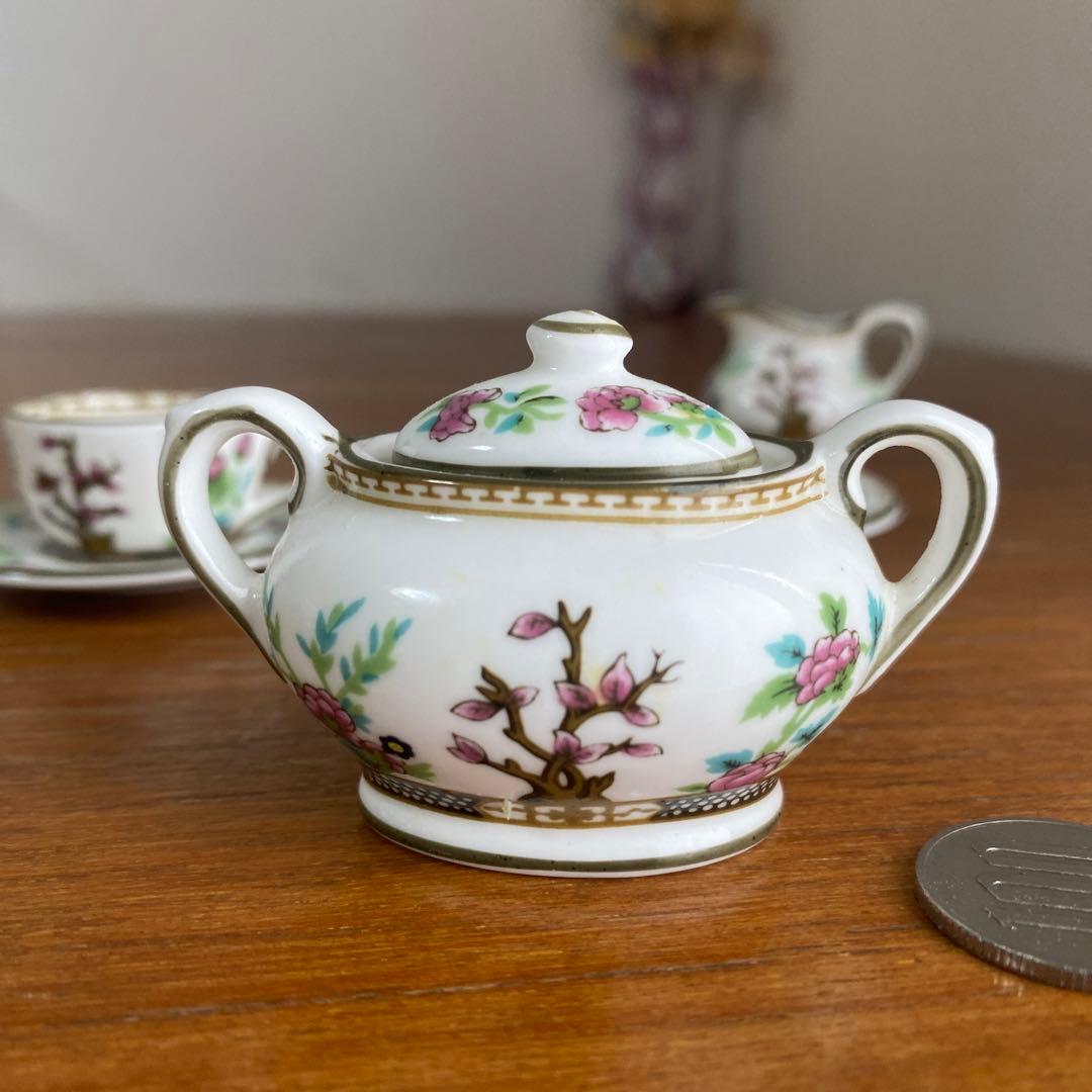 希少　コールポート インディアンツリー　カラード　ミニチュア　ティーセット