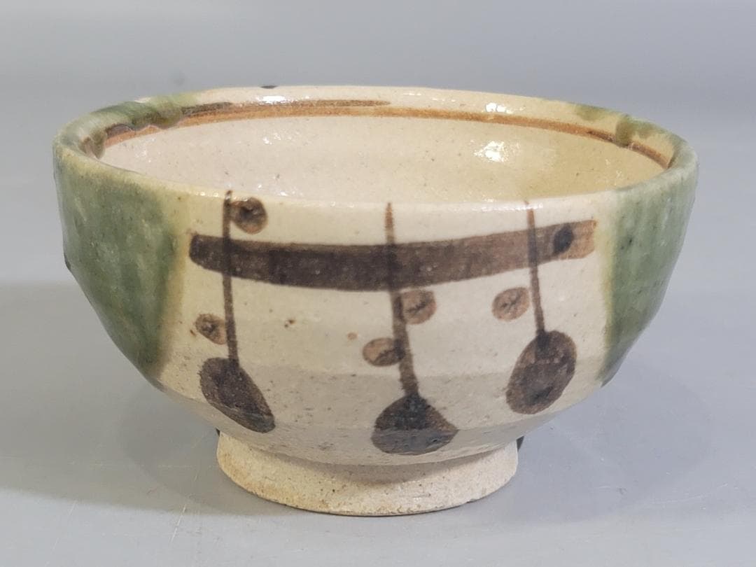 DT392 青織部 碗 五件 共箱 時代物