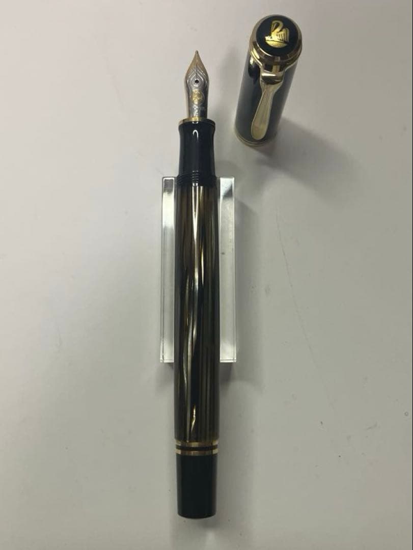 レア　Pelikan M400 brown-stripes F-nib 茶縞