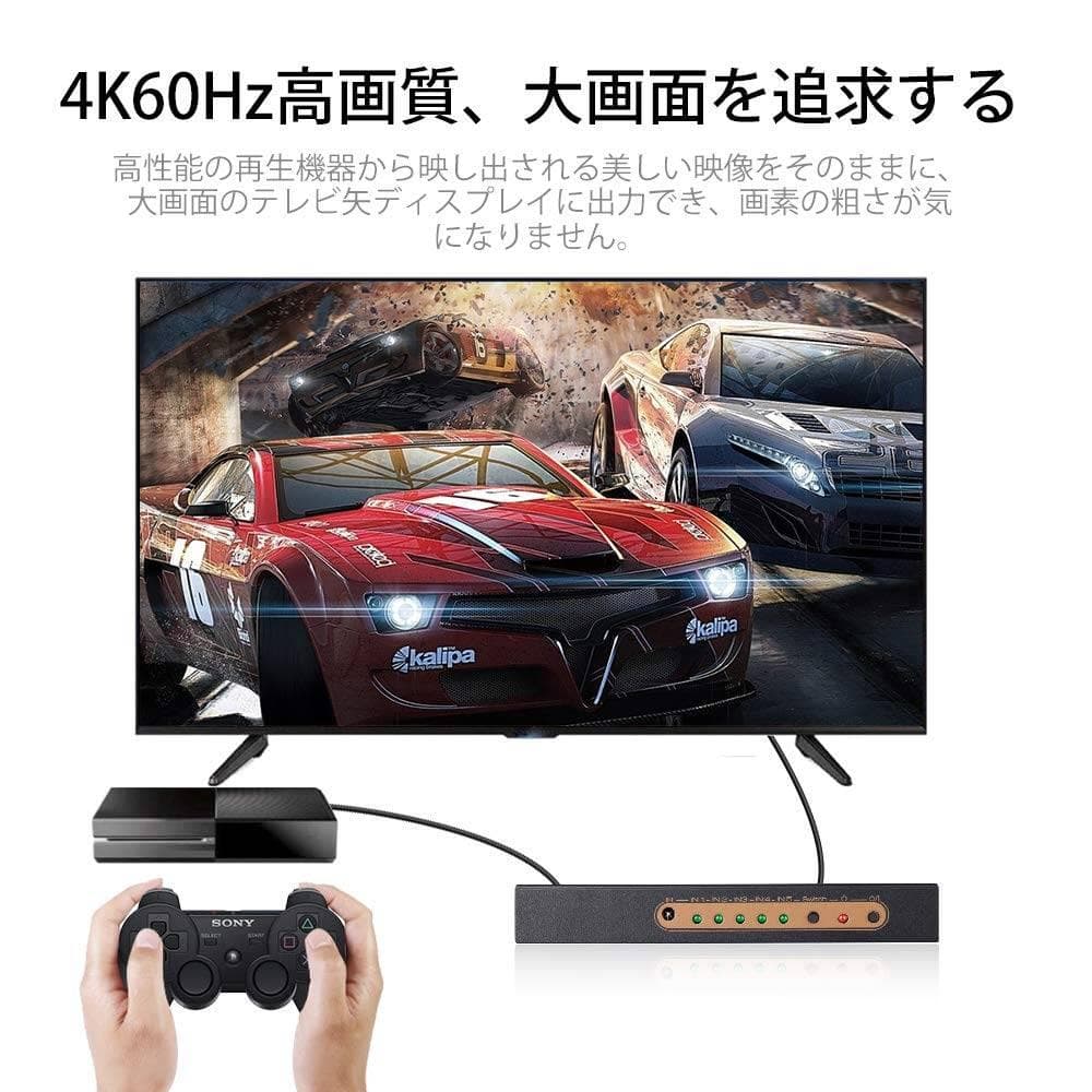 5入力1出力 HDMI切替器 リモコン付き