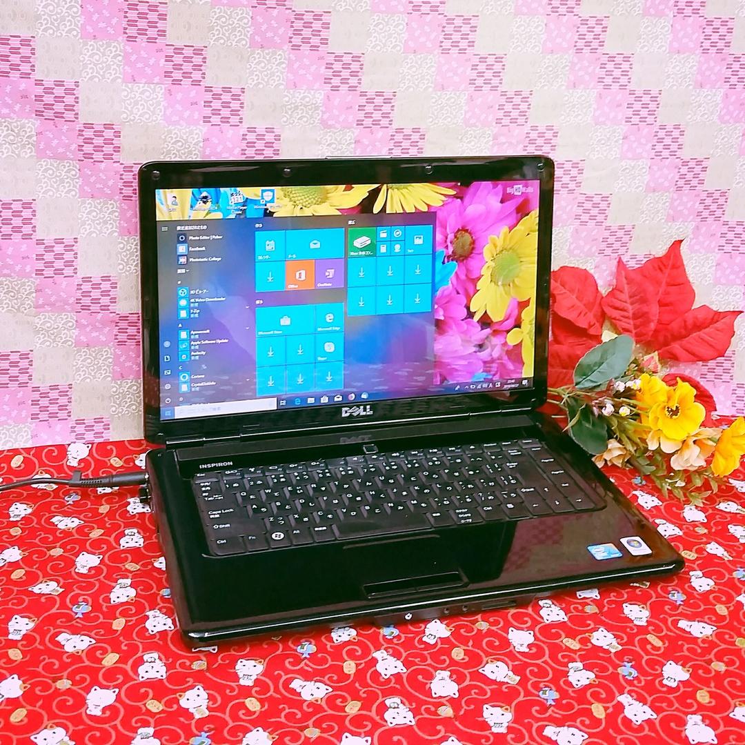 DELL PC HDD大容量320GBを搭載！ブラックノートパソコン!Win10